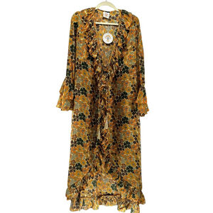 Floral Maxi Dress in Yellow and Green